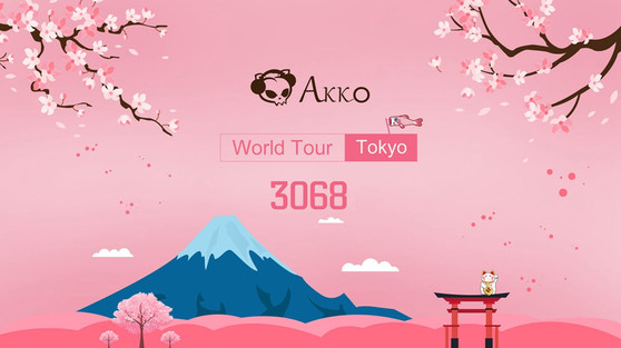 AKKO 3068 World Tour - Tokyo 68 Keys Mechanical Gaming Keyboard bluetooth 3.0 USB the Sublimation Cherry MX Switch PBT Keycaps Gaming Keyboard