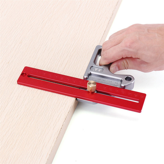 Drillpro Woodworking Angle Ruler 45/90 Degree Ruler Scribe Gauge Measuring Tool