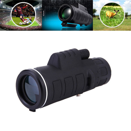 IPRee® 12X50 Telescope Universal Camera Clip Aluminum Alloy Tripod High Power Night Light Monocular