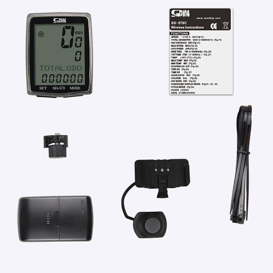 SUNDING SD-579 Wireless Bike Computer Multifunction Waterproof Backlight Bicycle Speedometer Odometer Sensor