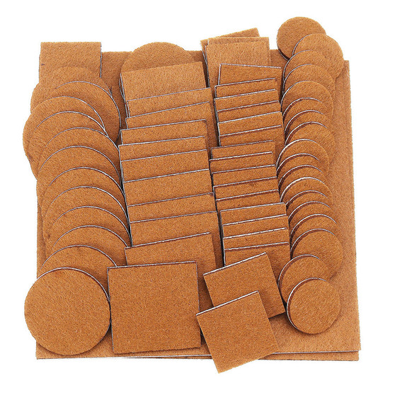 82PCS Felt Furniture Pads Chair Leg Floor Protection Round Square Adhesive Pads (1#)