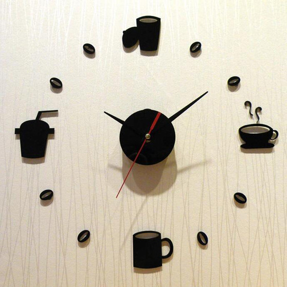 Honana DX-X3 Creative 3D Acrylic Mirror Wall Sticker Quartz Clocks Watch Large Home Decor
