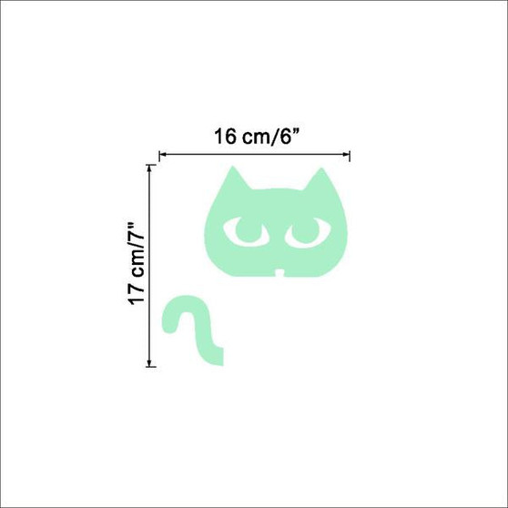 Little Cat Creative Luminous Switch Sticker Removable Glow In The Dark Wall Decal Home Decor