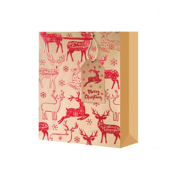 Christmas Santa Claus Elk Bag Paper Party Holiday Xmas Candy Bag Party Gift