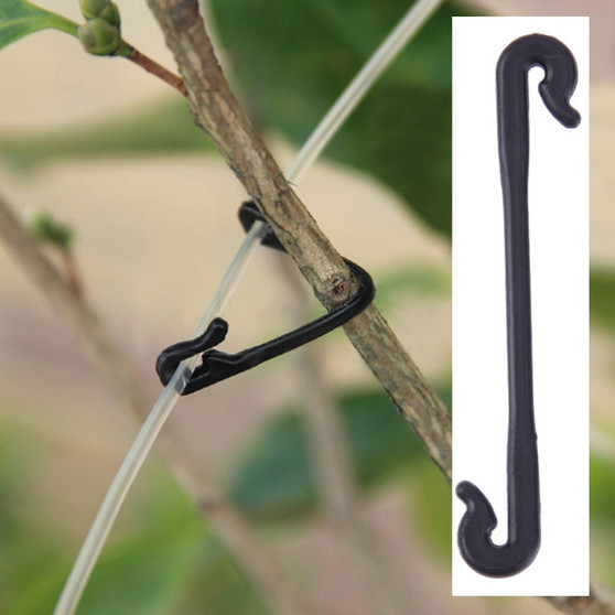 Garden Tool 100pcs Plastic Grapes Clips Vegetable Flower Plant Graft Clamp Grafting Vines Clipper