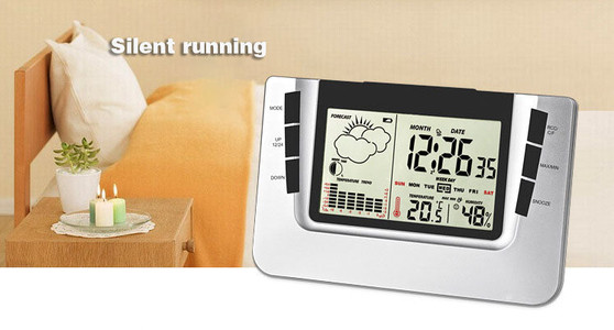 Multifunction Electronic Digital Meter Temperature Humidity LCD Timer Luminous Weather Forecast Alarm Clock