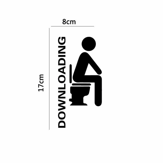 Honana DX-014 15x20cm Fluorescent Glow Toilet Wall Sticker Room Thinking Downloading