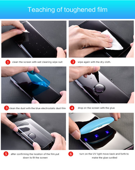 Bakeey UV Glue Liquid Full Adhesive Clear 3D Curved Edge Tempered Glass Screen Protector For Samsung Galaxy Note 9/Note 8/S9/S9 Plus/S8/S8 Plus