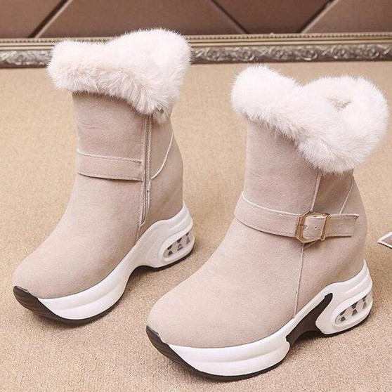 Women Winter Warm Rabbit Fur Sneakers Platform Snow Boots Women 2020 Ankle Boots Female Causal Shoes Ankle Boots for Women