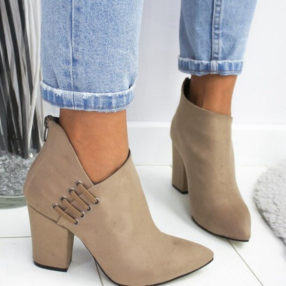 Fashion Women Shoes Ankle Sexy  Boots Short Boots High-heel Fashion Pointed Europe Shoes  Plus Size