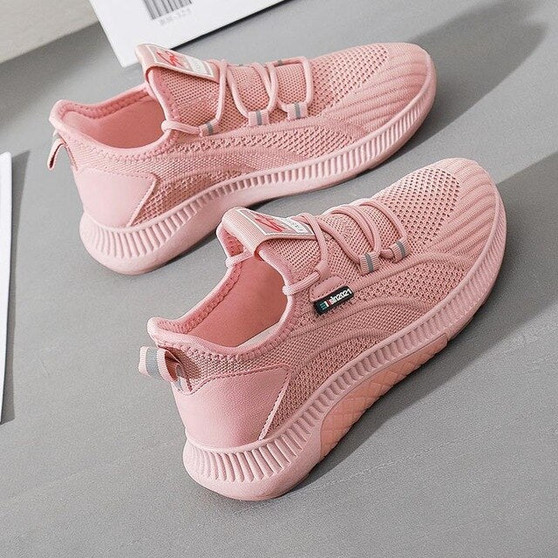 Summer Breathable Women's Sneakers Women Sport Shoes Womens Sports Shoes Running Ladies Pink Tennis Trainers Athletic GMB-0522