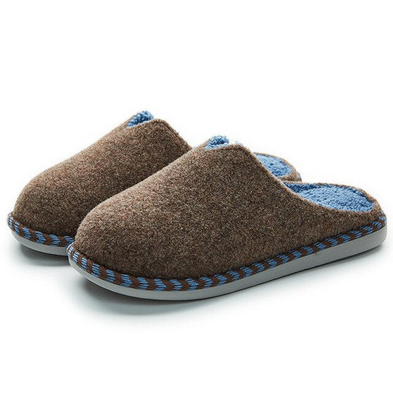 Winter New Solid Flock House Women Cotton Slippers Bedroom Memory Foam Couples Shoes Warm Plush Indoor Ladies Fur Slippers