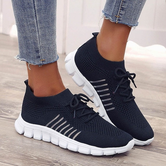 Women's breathable sneakers fashion Flying Weaving Socks Shoes Sneakers Casual Shoes Student Running Shoes sports shoes #39
