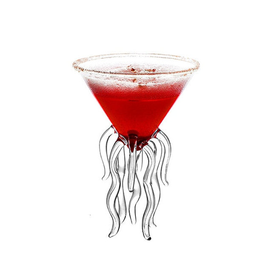 Creative Jellyfish Martini Glass Ocean Theme Octopus Bar Mixologist TIKI Cocktail Goblet Special Drinks Wine Cup Champagne Coupe