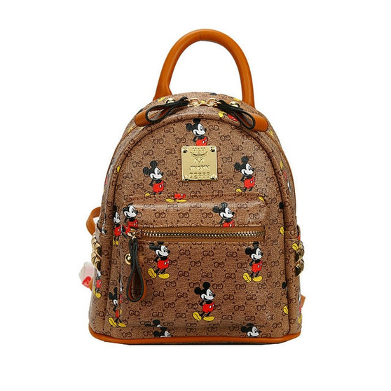 Disney Mickey Ladies PU Leather Backpacks Women Travel Backpack Female Backpacks For Teenage Girls Preppy Gigh Quality Backpack