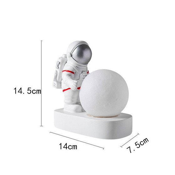 Nordic Astronaut Moon Lamp Decoration Simple Night Light Resin Night Lamp Children Gift Bedroom Lamps Table AG10 Button Battery