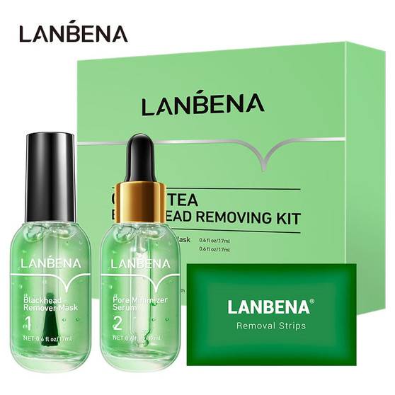 LANBENA Blackhead Remover Serum Set Skin Care Face Serum Deep Cleaning Shrinking Pore Purifying Acne Treatment Essence Smoothing
