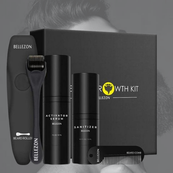 4 Piece Beard Growth & Beard Maintenance Kit