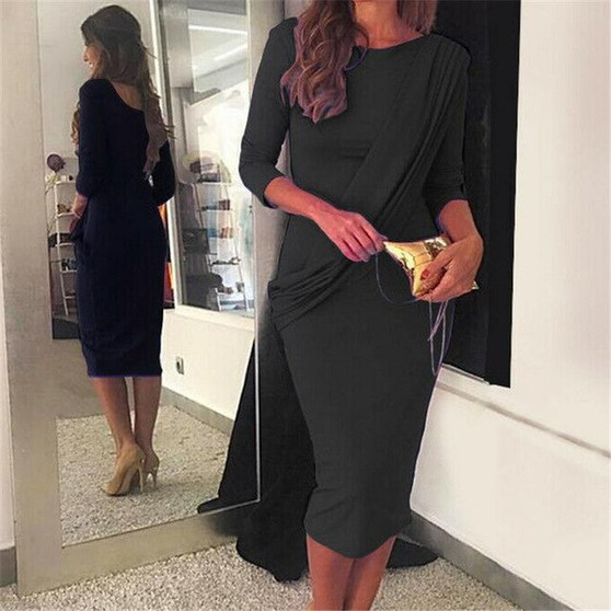 2019 New Women Fashion Bandage Bodycon Dresses Ladies Party Midi Dress Summer Women Formal Sleeveless Ball Gown Dress