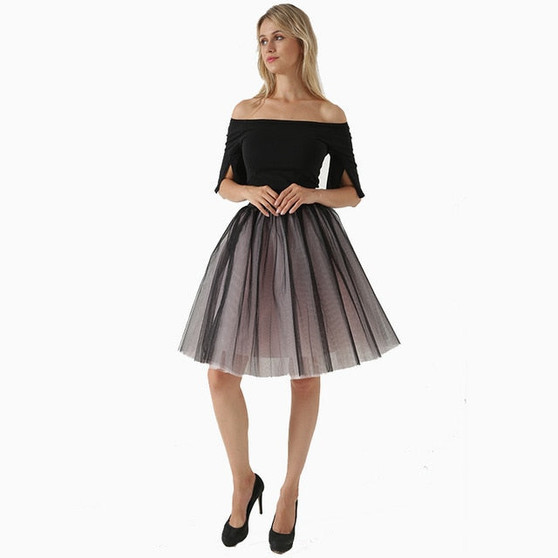 Puffy New Arrival 5 Layer Fashion Women Tulle Skirt Tutu Wedding Bridal Bridesmaid 2019 Overskirt Petticoat Lolita Saia