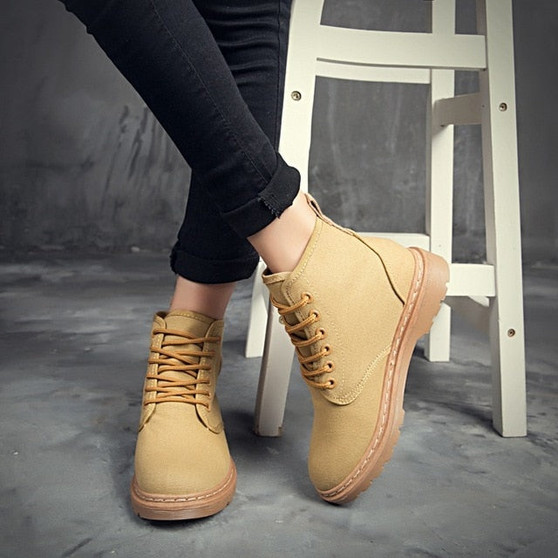 SWYIVY Bootee Woman 2019 New Autumn Women Ankle Boots Fashion Students Casual Shoes High Top Sneakers Women Martin Boots Denim
