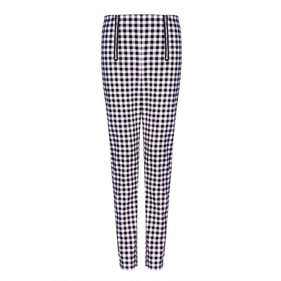 Summer Sexy Black and white high waist plaid slim pants trousers for women 2019 Autumn women Fashion high waist casual pants