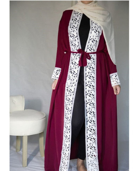2019 New muslim dress abayas for women baju muslim wanita moroccan robe orientale musulman open abaya robe dubai