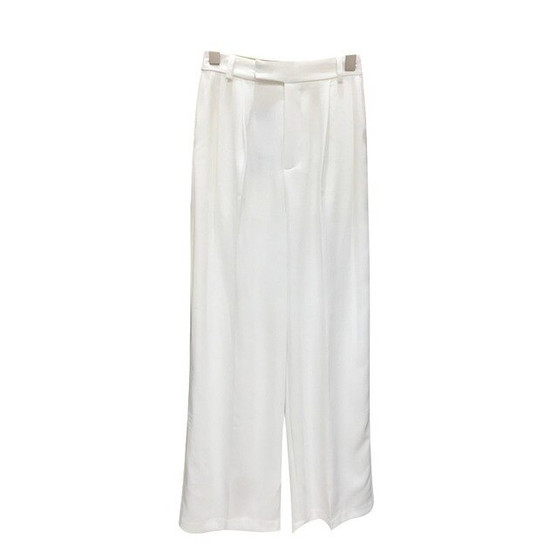 TWOTWINSTYLE White Casual Long Trousers For Women High Waist Loose Wide Leg Pants Female Fashion Clothes 2019 Summer New