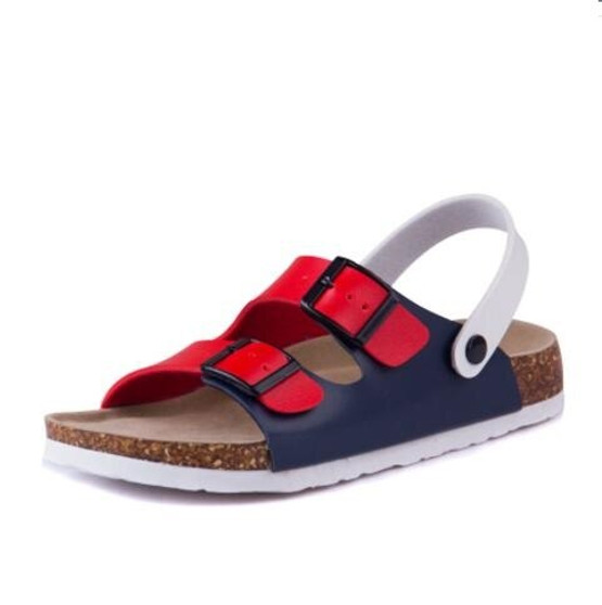 YEERFA 2019 Summer Men Sandals Cork Shoes Slippers Casual Outdoor Shoes Flats Buckle Fashion Beach Shoes Slides Plus Size 39-43