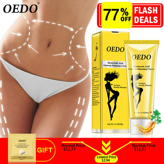 OEDO Hyaluronic Acid Ginseng Slimming Cream Reduce Cellulite Lose Weight Burning Fat Slimming Cream Health Care Burning Creams