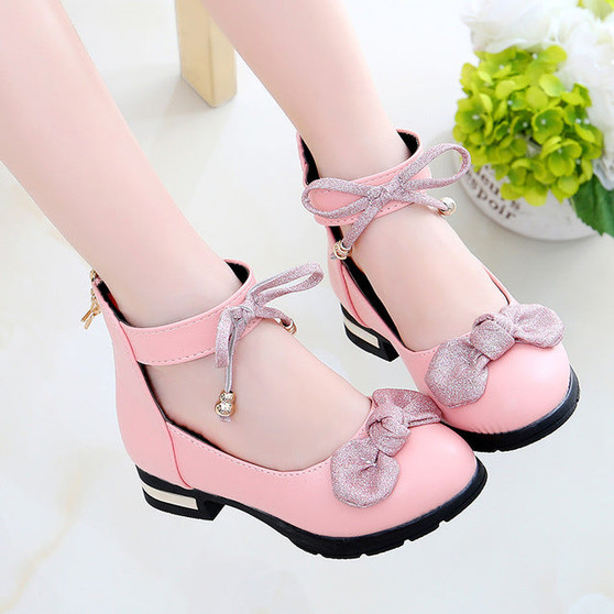 Childrens Big Girls Leather Shoes Girls Princess Kids Shoes For Wedding Party Pink Red Black 4 5 6 7 8 9 10 11-15T