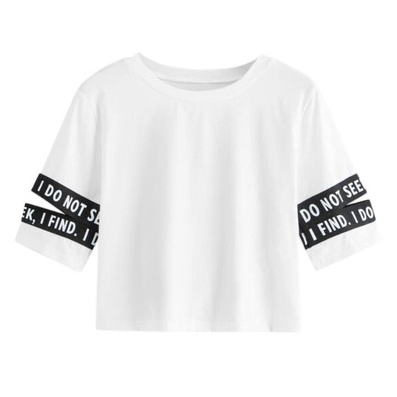 Letter Tops Vintage T Shirt Women Harajuku Casual Women Clothes Patchwork Streetwear Short Sleeve Shirt Women Футболка Женская