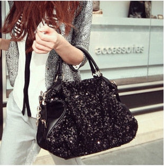 luxury designer bags Black Sequin Trend Shoulder Bag bags for women 2020 womens handbags and purses bag women ladies Louis  bags