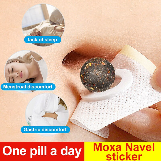Cofoe 30pcs Moxa Belly Button Sticker Chinese Medicine Navel Sticker Warm Moxibustion Paste detoxification palace cold paste