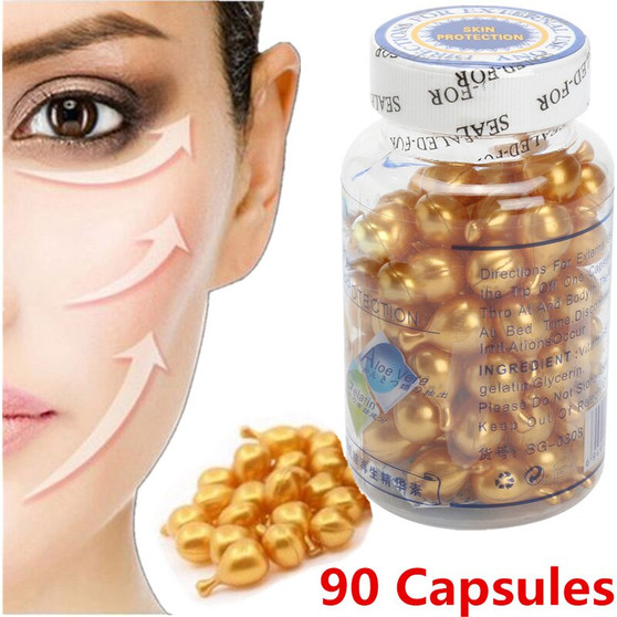 90Pcs Vitamin E Extract Face Cream Anti Wrinkle Whitening Cream Anti Aging Moisturizing Wrinkle Remove Face Care