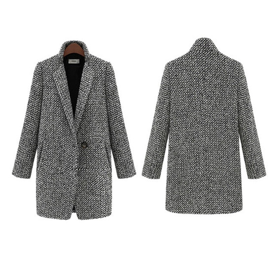 AOTEMAN 2019 Autumn Winter Women Coat Fashion Casual Coat Female Elegant Jackets Long Sleeve Blazer Outwear Tops Plus Size 4XL