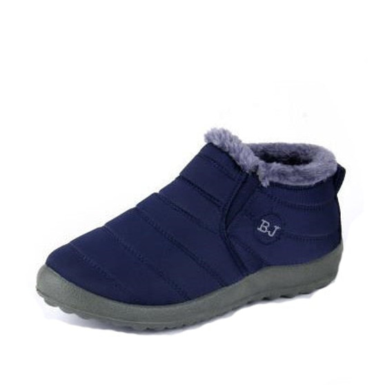 KHTAA Waterproof Female Shoes Winter Unisex Ankle Boots Women's Skid Plus Size Snow Boots Warm Plush Couple Style Cotton Casual