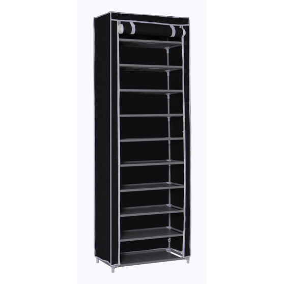 10-Tier Shoe Rack 30 Pairs Shoe Tower Closet Shoes Storage Cabinet Portable Boot Organizer