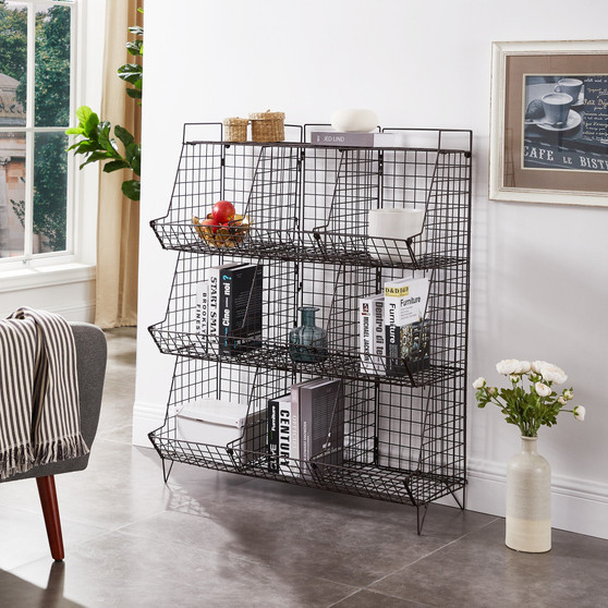 Circlelink Metal Wire 9 Cubes Modular Industrial Style Storage Shelving
