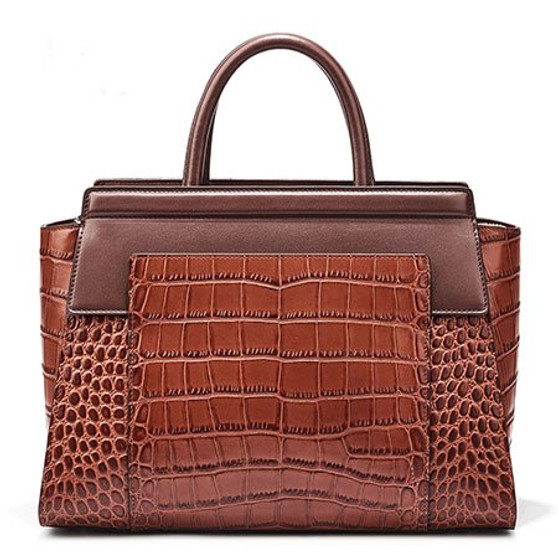 2018 Hot Luxury Handbags Women Bags Designer Alligator Classic Women Bag 100% Genuine Leather Top-handle Bags Ladies Handbags