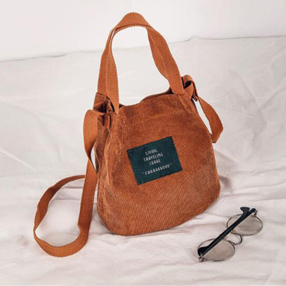 2018 Designer handbags high quality Women Bag Vintage Corduroy