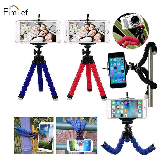 Fimilef Phone Tripod Mini Flexible Octopus Stand Mount Adjustable Travel Holder Monopod Styling Accessories ForCell Phone Camera