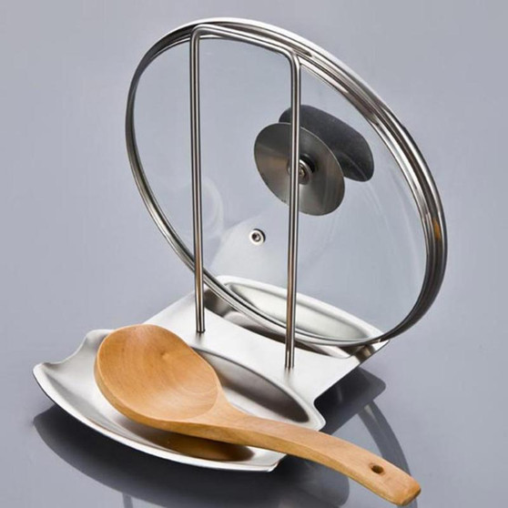 Stainless Steel Pan Pot Rack Cover Lid Stand