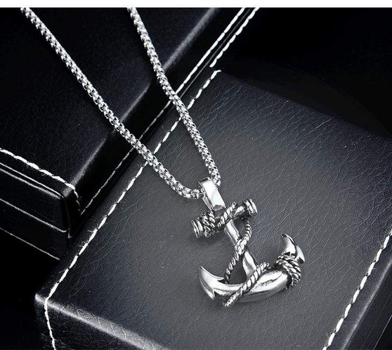 Deeper Meaning Anchor Necklace