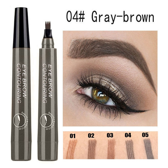 Waterproof Natural Eyebrow Pen Four-claw Eye Brow Tint Fork Tip Eyebrow Tattoo Pencil Long Lasting Easy to use Cosmetics TSLM1