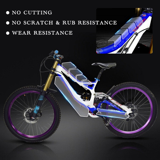 Cycling Frame Protector Anti-scratch Bicycle Stickers Paint Protection Mountain Road Bike Removable Accessories Universal Paster