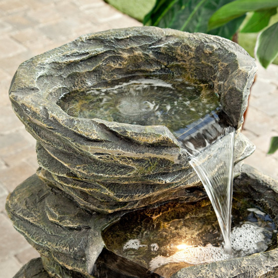 Five-Level Rock Waterfall Fountain