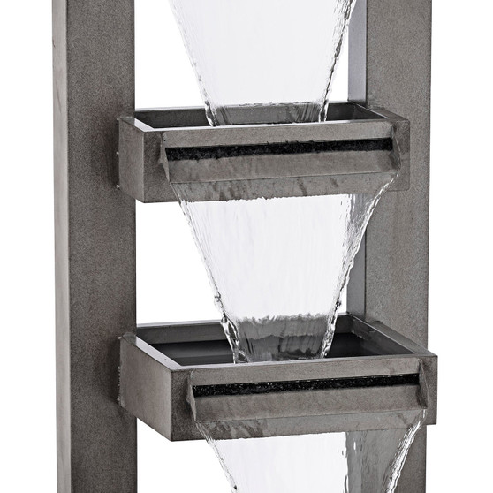 Modern Industrial Metal Waterfall Fountain