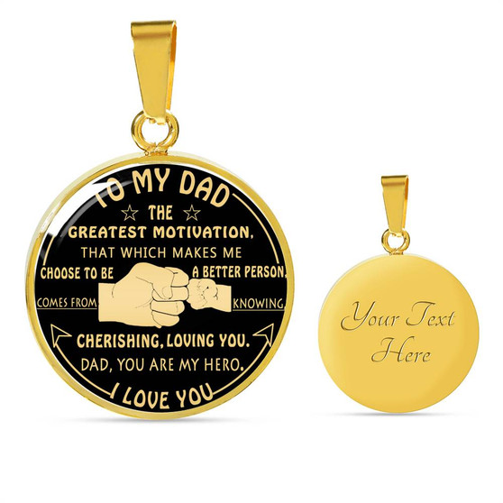 To My Dad Luxury Necklace, Father's Day Gift, Best Gifts For Dad, Birthday Gifts For Dad 241DG