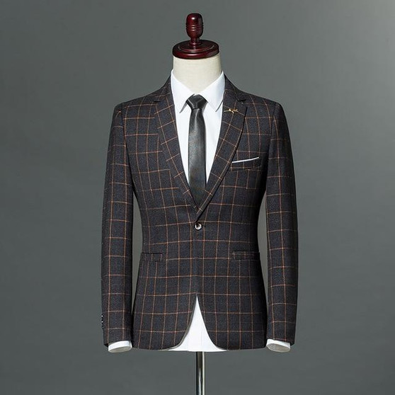 Plaid Men's Blazer